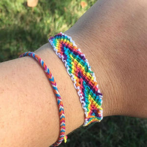 Chevron with a Border Bracelet